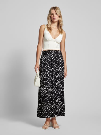 Tom Tailor Denim Maxirok van viscose met elastische band Zwart - 1