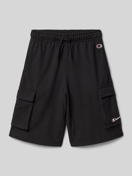 Champion Sweatshorts met logostitching Zwart - 1