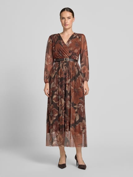 ZABAIONE Maxi-jurk met riem model 'La44uriaa' Donkerbruin - 4