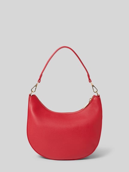 Productfoto, Shoulder Bag in Leder-Optik model 'RYTA' van VALENTINO BAGS in felrood met logo-applicatie, hoofdvak met ritssluiting, afneembare schouderband, breedte 26 cm, lengte 24 cm, diepte 10 cm, bandlengte 108 cm, leerlook textuur
