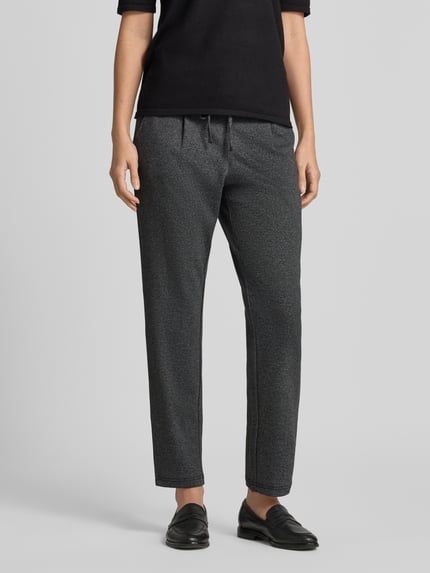 Christian Berg Woman Jogpants in Two-Tone-Machart mit Tunnelzug Black 4