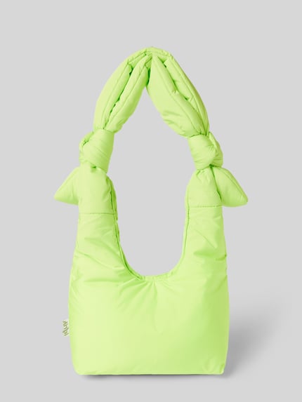 Lefrik Handtasche mit Knotendetails Modell 'BIWA' Neon Gruen 4
