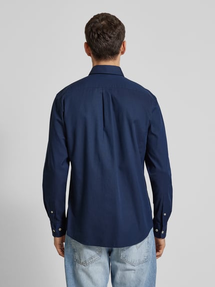 Fynch-Hatton Regular fit vrijetijdsoverhemd met streepmotief, model 'All Season' Marineblauw - 5