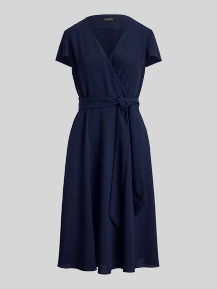 Lauren Ralph Lauren Tailliertes Freizeitkleid aus Chiffon Marine 2
