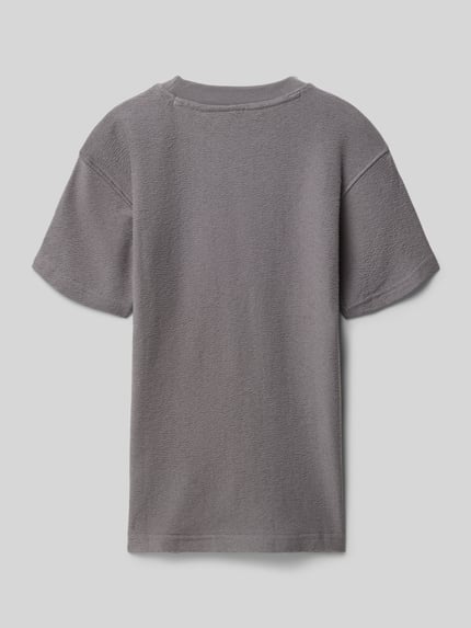 Produktfoto, Regular Fit T-shirt met structuurpatroon model 'Farno' van CARS JEANS, puur katoen, ruglengte maat 140: 53 cm, grijs.