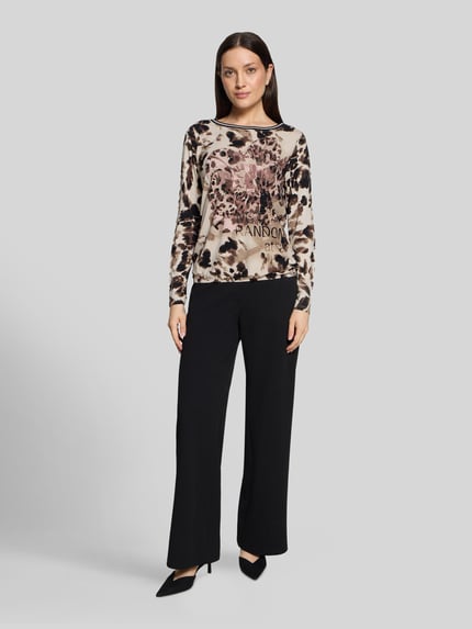 Betty Barclay Langarmshirt mit Glitzer-Print Sand 1