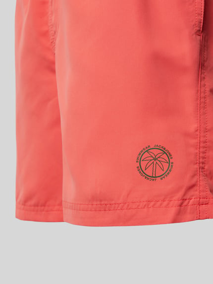 JACK & JONES Badehose mit elastischem Bund Modell 'FIJI' Koralle 2