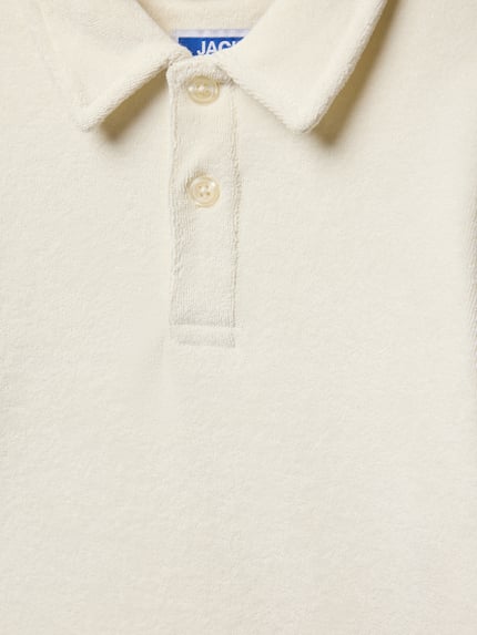 JACK & JONES Regular fit poloshirt met korte knoopsluiting Offwhite - 2