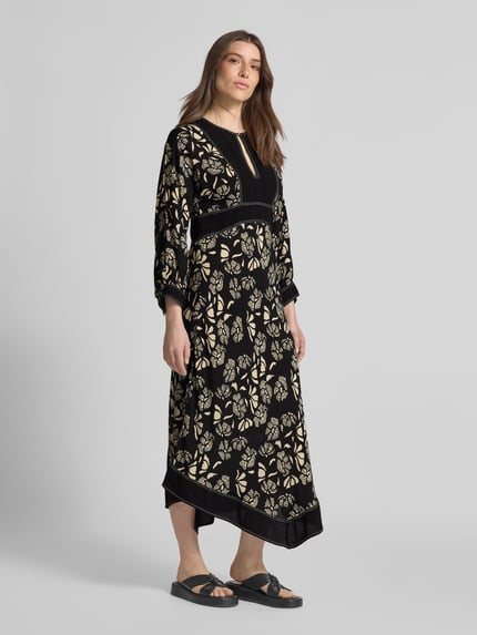 ba&sh Maxi-jurk met druppelvormige hals, model 'DRESS AUDE' Zwart - 1