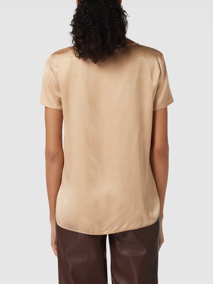 MM by Max Mara Blouse met ronde hals, model 'CORTONA' Goud gemêleerd - 5