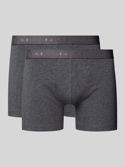 FALKE Boxershort met elastische logoband in een set van 2 stuks Antraciet - 1