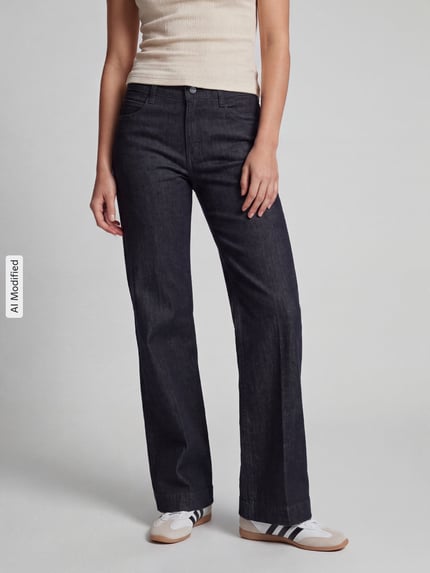 MAC Wide Leg Jeans aus Baumwoll-Mix Modell 'DREAM WIDE' Marine 4