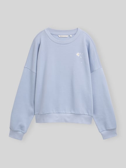 Tom Tailor Denim Loose Fit Sweatshirt aus reiner Baumwolle Bleu 2