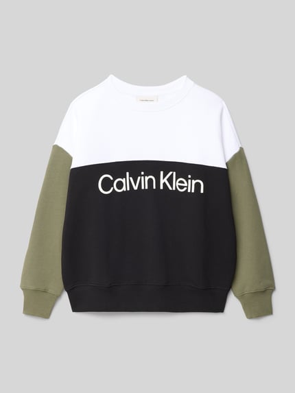 Calvin Klein Jeans Bluza z nadrukiem z logo Czarny 1