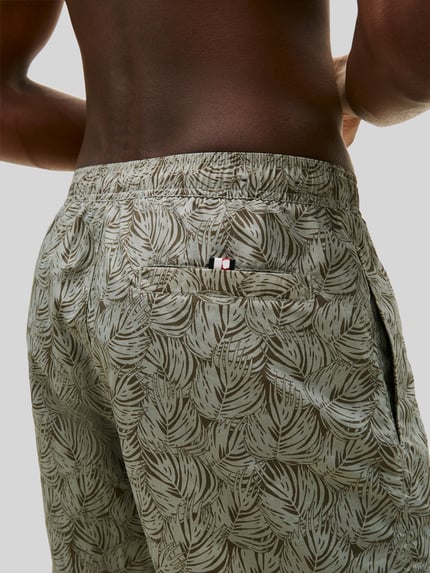 Tommy Hilfiger Regular Fit Badehose mit Logo Print Oliv 3