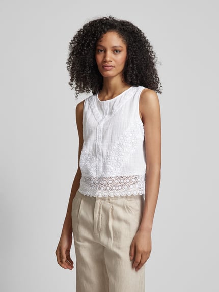 Apricot Bluse im ärmellosen Design Offwhite 4
