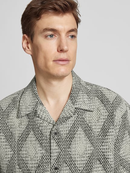 Antony Morato Regular fit vrijetijdsoverhemd met resortkraag Zwart - 3