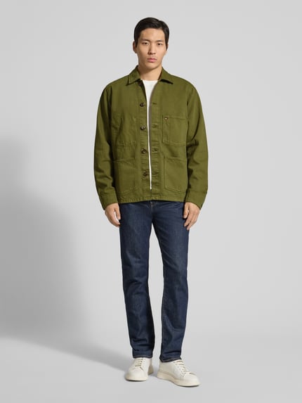 Tommy Hilfiger Kurtka koszulowa z czystej bawełny w kroju regular fit Oliwkowy 1