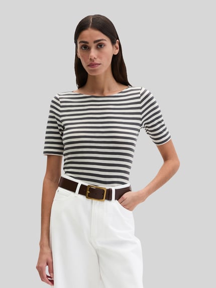 Marc O'Polo Regular Fit T-Shirt aus reiner Baumwolle Mittelgrau 4