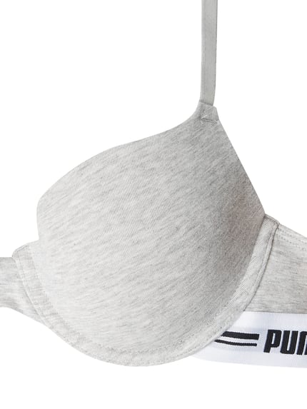 PUMA T-shirt-bh met beugels - gewatteerd Middengrijs - 2