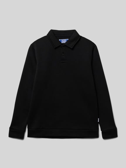 JACK & JONES Sweatshirt mit Umlegekragen Modell 'BRADLEY' Black 1