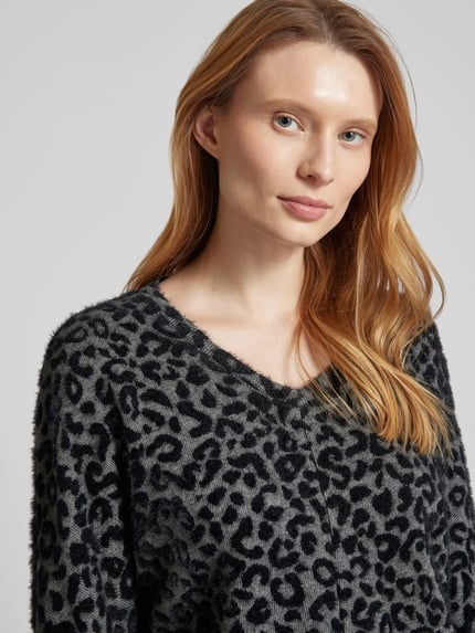 Street One Sweatshirt met ribboorden Antraciet - 3