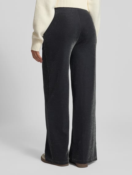 VILA Schimmernde Hose mit elastischem Bund Modell 'ELEINAS' Black 5