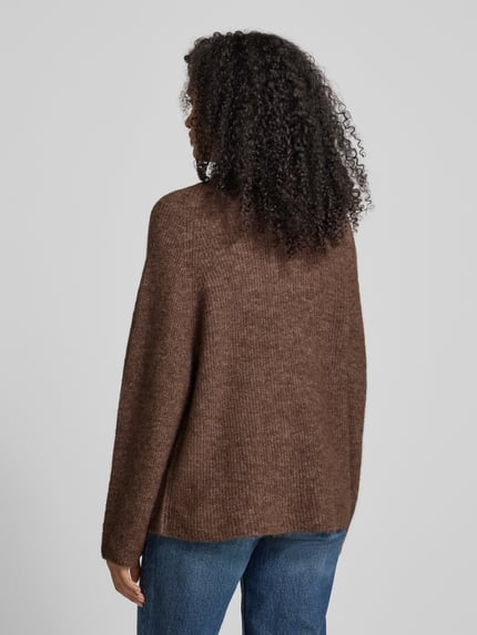 Selected Relaxed fit gebreide pullover van wolmix, model 'SIA' Taupe - 5