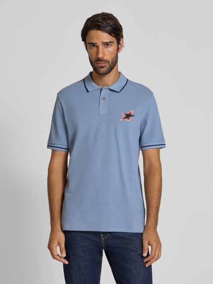 Paul Smith Poloshirt mit Label-Stitching Blau 4