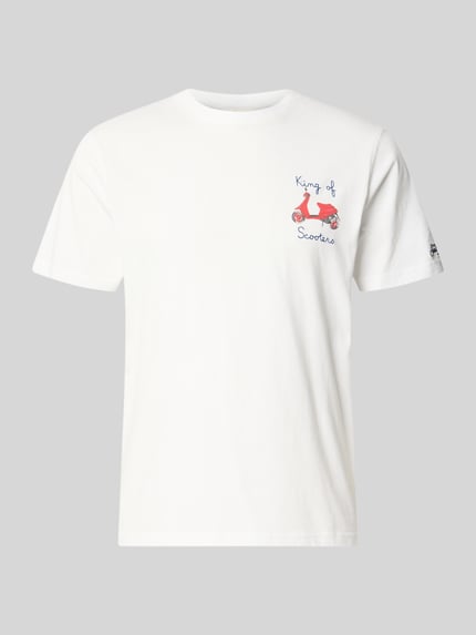 MC2 Saint Barth T-Shirt mit Stitchings Modell 'PORTOFINO' Weiss 2
