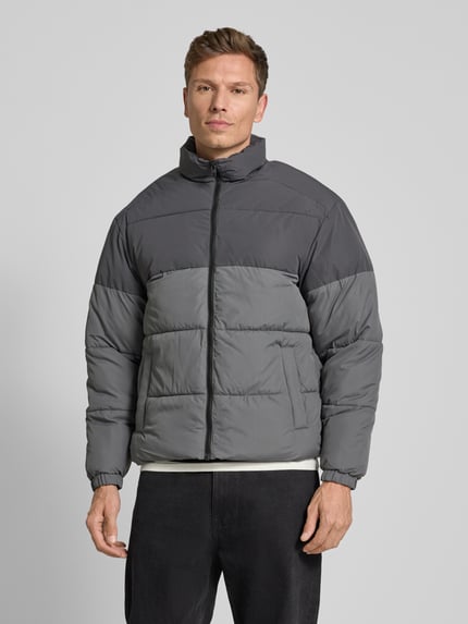 JACK & JONES Gewatteerd jack met opstaande kraag, model 'MAZE' Middengrijs - 4