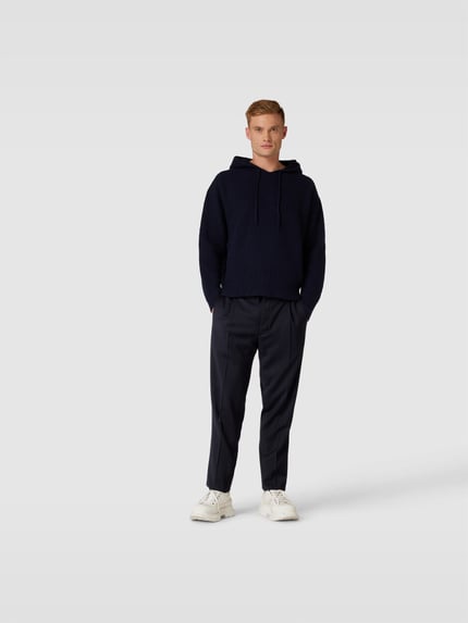 Lardini broek met streepmotief Donkerblauw - 1