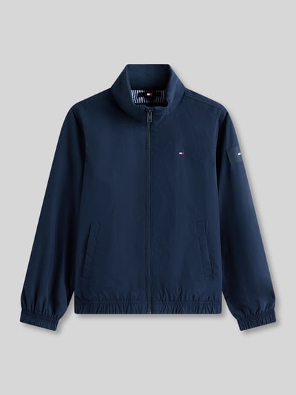 Tommy Hilfiger Kids regular fit jack met capuchon met ritssluiting Marineblauw - 2