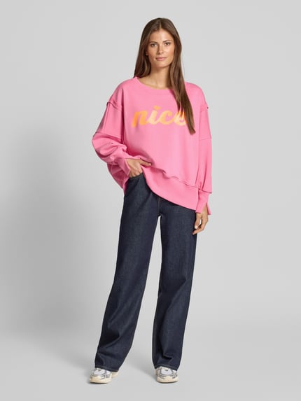 miss goodlife Relaxed fit sweatshirt met ronde hals Roze - 1