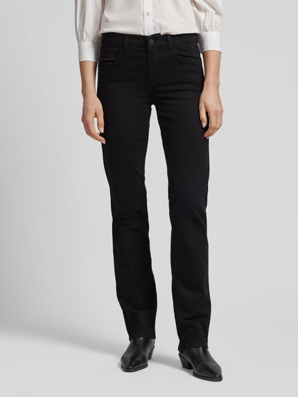 ANGELS Straight Fit Jeans mit Eingrifftaschen Modell 'Dolly' Black 4