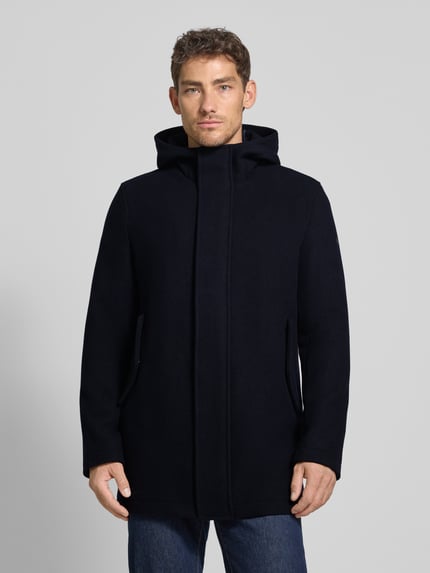 Manuel Ritz Webpelzjacke aus Woll-Mix Marine 4
