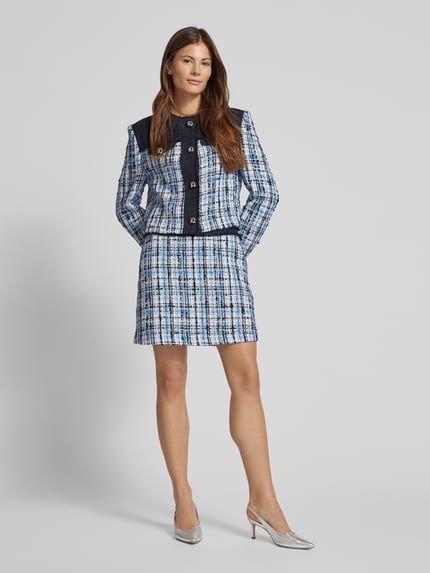 BOSS Minirok in bouclélook, model 'Vosola' Blauw - 1