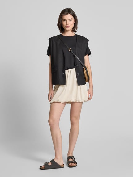 VERO MODA Ausgestellter Mini-Rock aus Baumwoll-Mix Modell 'TASS' Offwhite 1