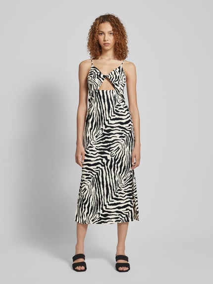 ONLY Knielanges Kleid mit Cut Out Modell 'IRIS THALIA LIFE' Black 4