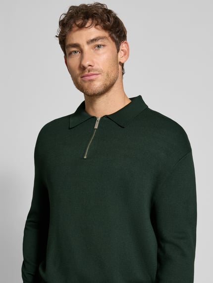 Selected Relaxed Fit Strickpullover aus Viskose-Mix Modell 'TELLER' Dunkelgruen 3