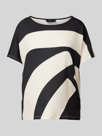Oui T-shirt met ronde hals Zwart - 2