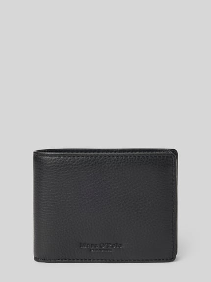 Marc O'Polo Portemonnaie aus Rindsnappa mit Münzfach Black 1