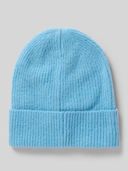 ICHI Gebreide muts met brede omslag, model 'IAIVO' Bleu - 1