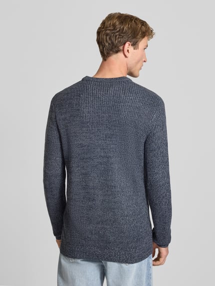 ONLY & SONS Pullover mit gerippten Abschlüssen Dunkelblau 4