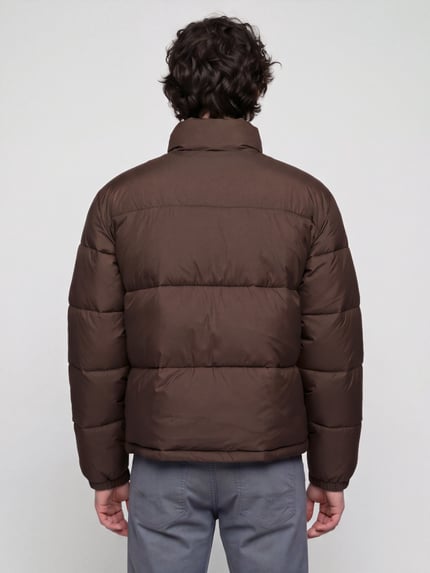 ONLY & SONS Regular Fit Steppjacke mit hohem Stehkragen Modell 'ONSMAVERICK' Dunkelbraun 5