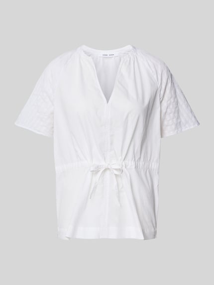 Samsøe Samsøe Regular fit blouse met V-hals, model 'SATOMA' Wit - 2