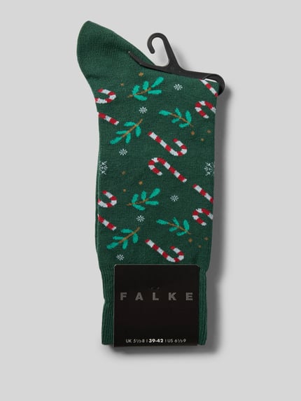FALKE Socken im Allover-Look Modell 'Gifts Blizzard' Gruen 3