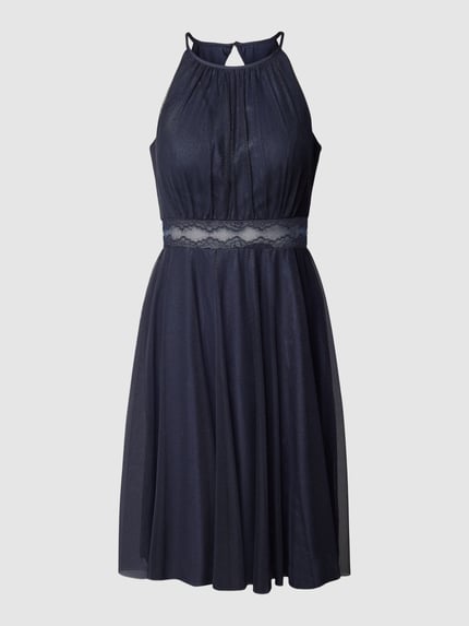 VM by Vera Mont Knielanges Cocktailkleid mit amerikanischem Ausschnitt Dunkelblau 2