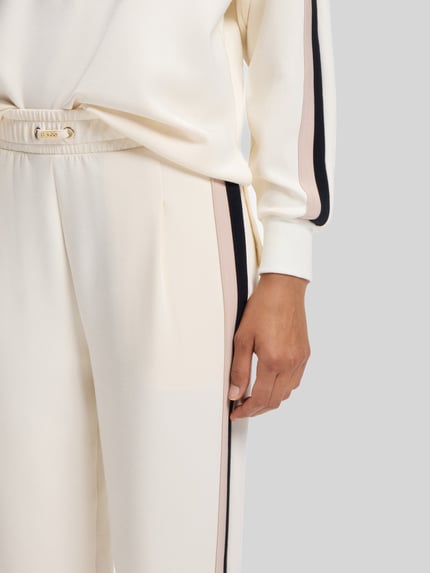 BOSS Pyjama-Hose mit Kontraststreifen Weiss 3