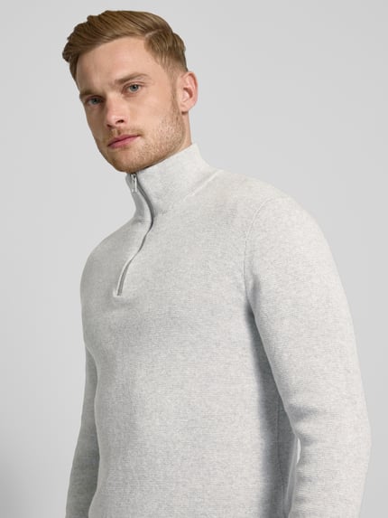 JACK & JONES Premium Schipperstrui met labeldetail, model 'BLAMILANO' Lichtgrijs - 3